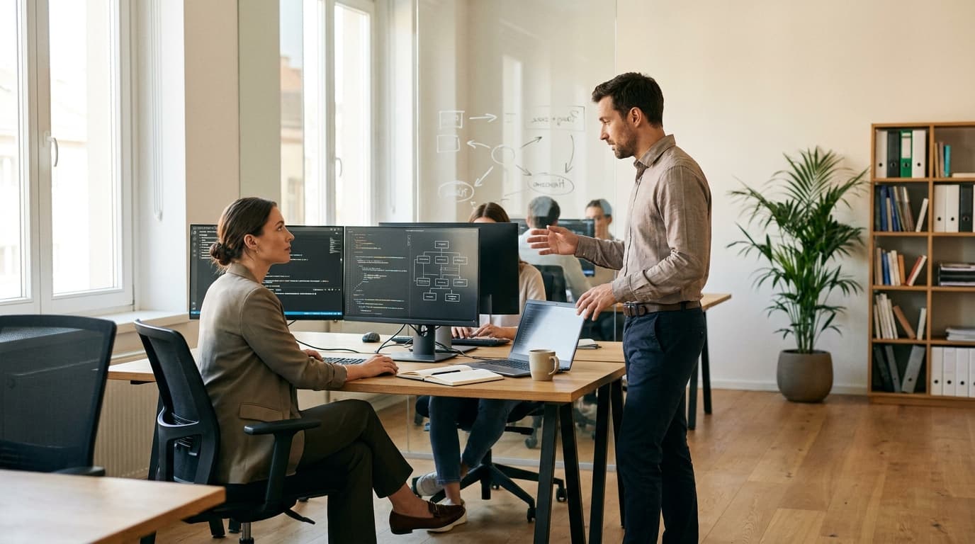Ein Mittelstands-Entwicklerteam bindet die Claude API in die eigene Anwendung ein