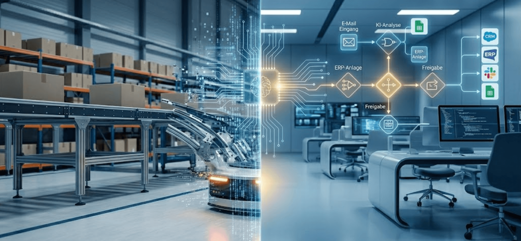 Flexibilität im Großhandel: Was Intralogistik vormacht, können n8n-Workflows für dein Backoffice