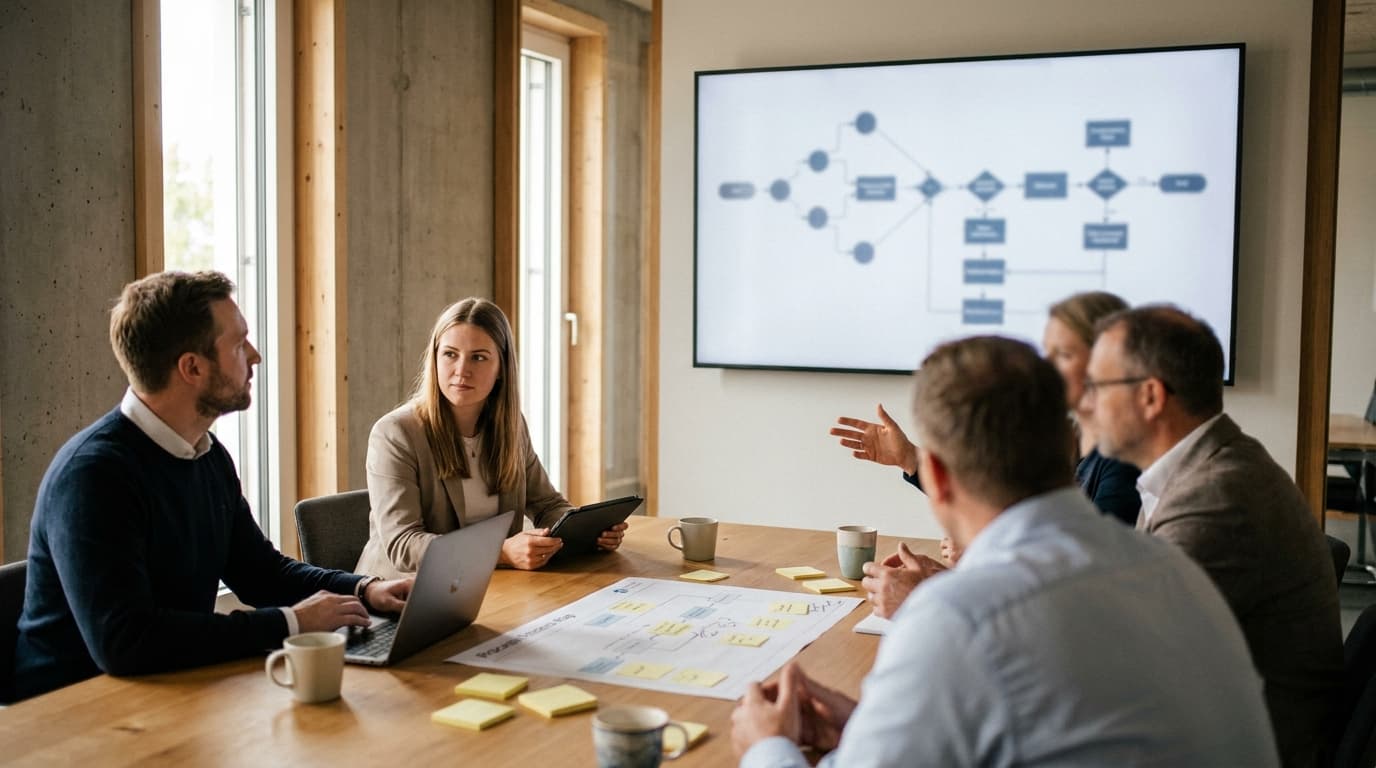 KI-Automatisierungsagentur im Arbeitsgespräch mit einem mittelständischen Unternehmen