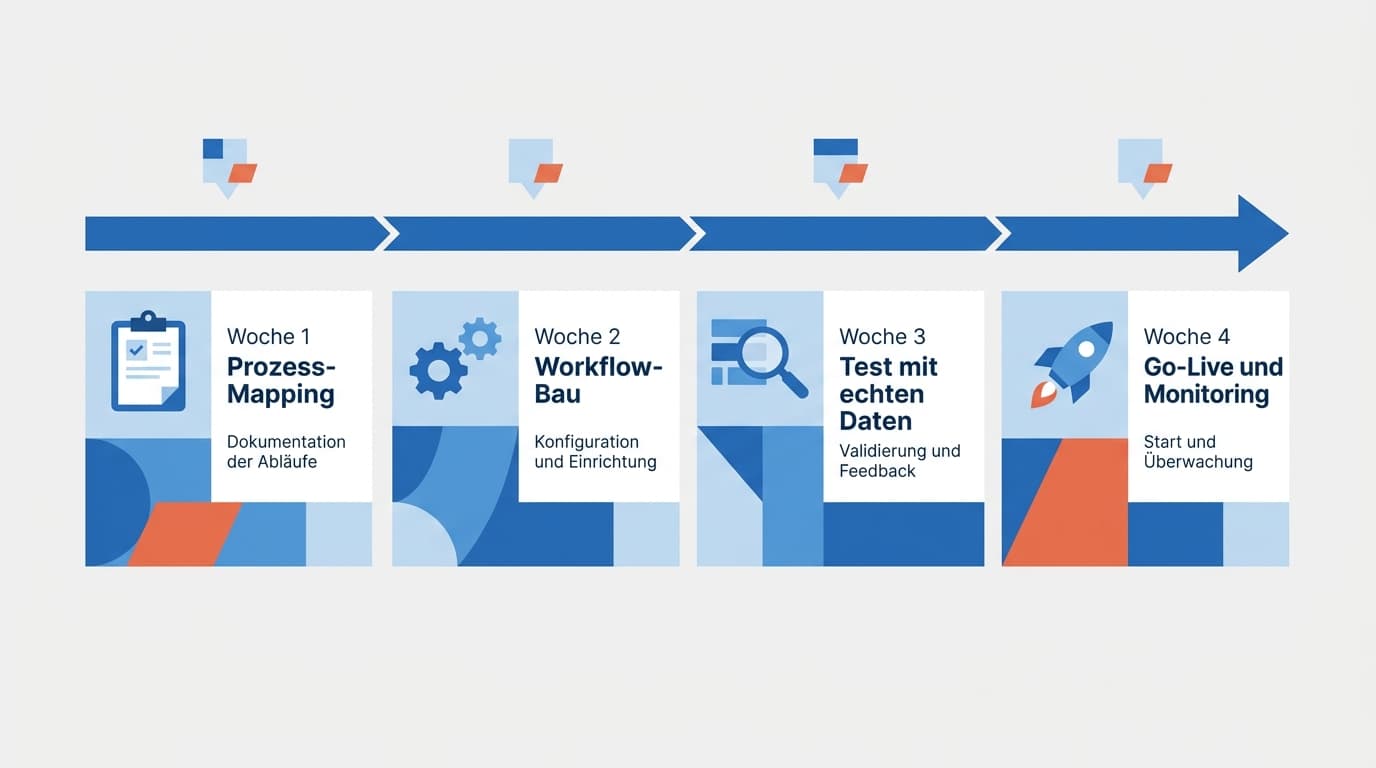 Vier-Wochen-Pilotplan für Workflow-Automatisierung