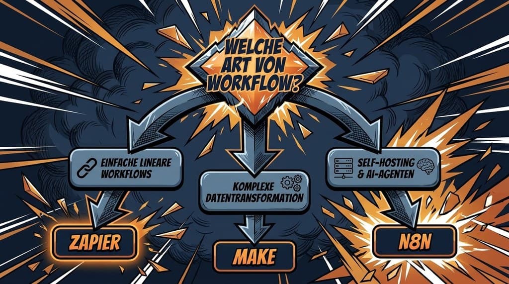 Entscheidungshilfe: Make, Zapier oder n8n?
