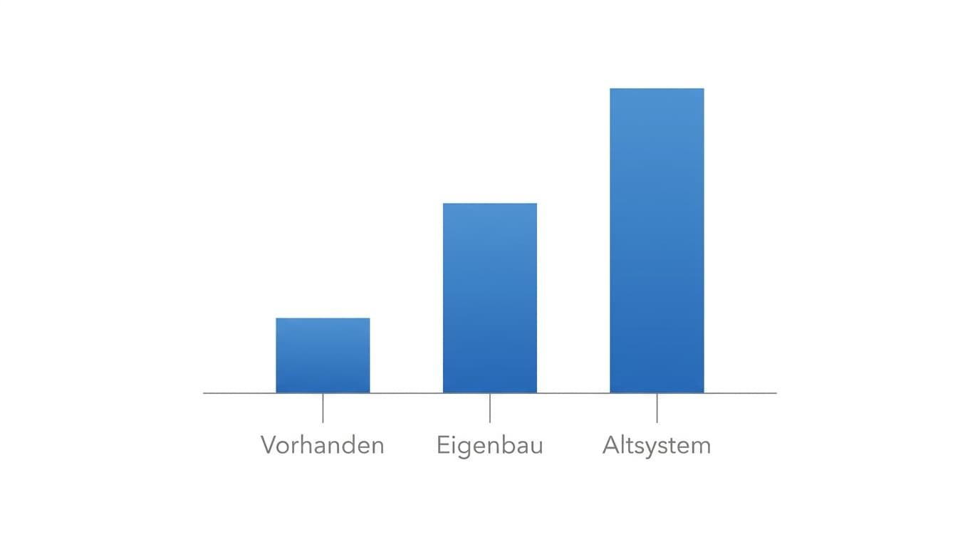 Aufwandsvergleich zwischen vorhandenem Server, Eigenbau und Altsystem